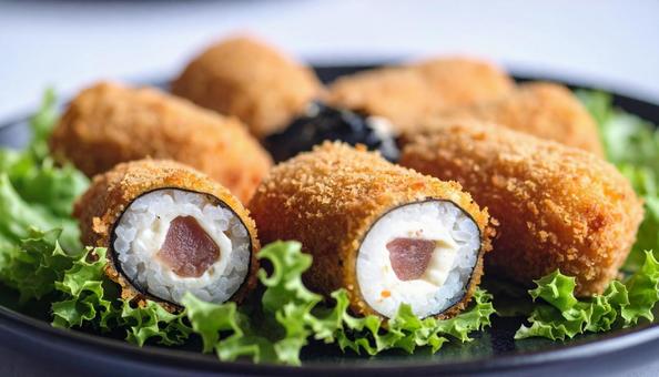 揚げ物 シソ巻き 揚げ物 シソ巻きの写真