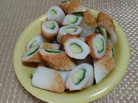 ちくわときゅうりの詰め物 ちくわときゅうりの詰め物 ちくわときゅうりの詰め物,竹輪と胡瓜の詰め物,詰め物の写真素材