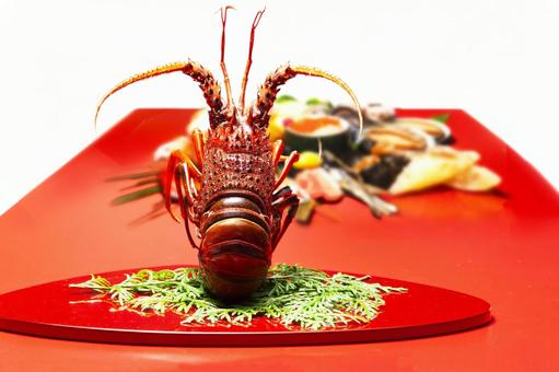 茹でた伊勢海老の飾り5 茹でた伊勢海老の飾り5 伊勢海老,エビ,正月の写真素材