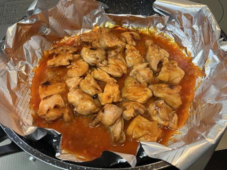 やみつきチキン料理 やみつきチキン料理 鶏肉,料理,家庭料理の写真素材