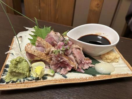 肉刺し　北海道 刺し盛り,刺身,新鮮の写真素材