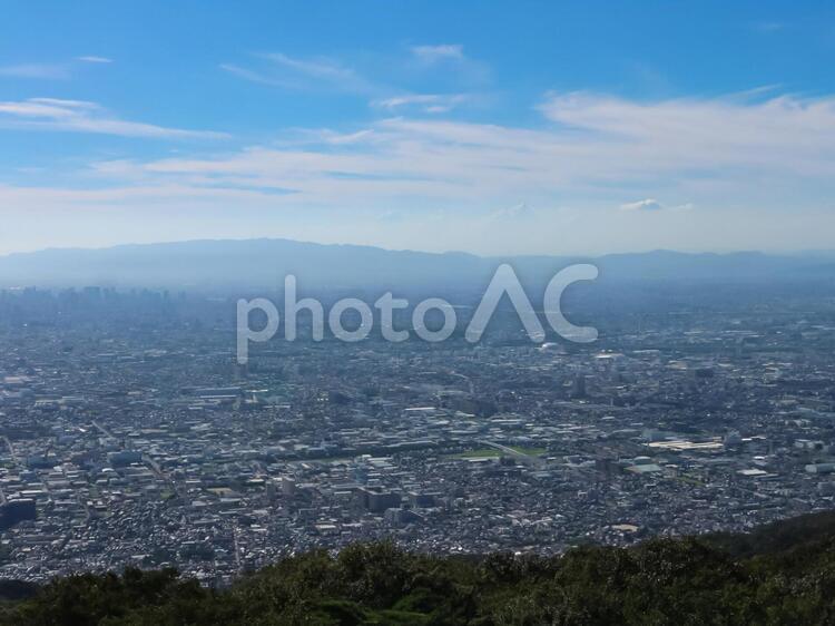 生駒山上からの景色 生駒山上,奈良,景色の写真素材