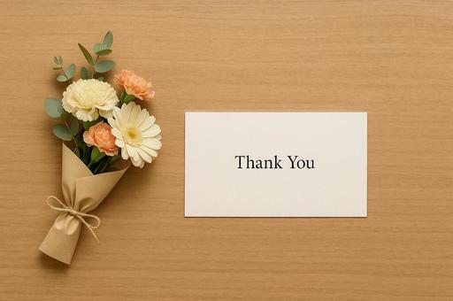 花束とthankyou 花束とthankyouの写真