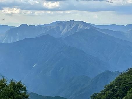 Nara Odaigahara Mountains from Prefectural Route 40, JPG