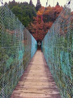 十津川村の吊り橋 吊り橋,十津川村,橋の写真素材