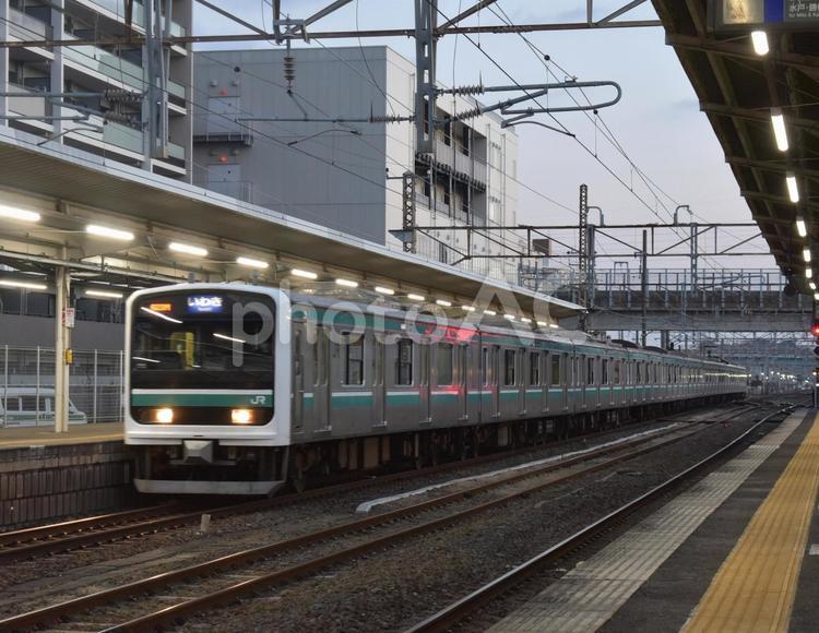 Ｅ501系Ｋ704編成　いわき行き e501系,常磐線,鉄道の写真素材