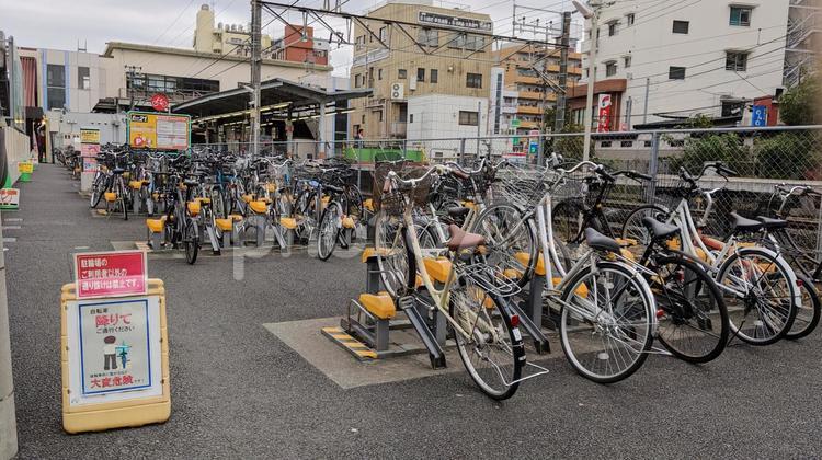 自転車置き場　駅前 自転車,自転車置き場,駅前の写真素材