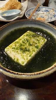 豆腐の青さ海苔あんかけスープ あおさの豆腐,海苔,スープの写真素材