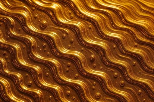 黄金に輝く液体と泡の豪華な背景素材 黄金に輝く液体と泡の豪華な背景素材の写真