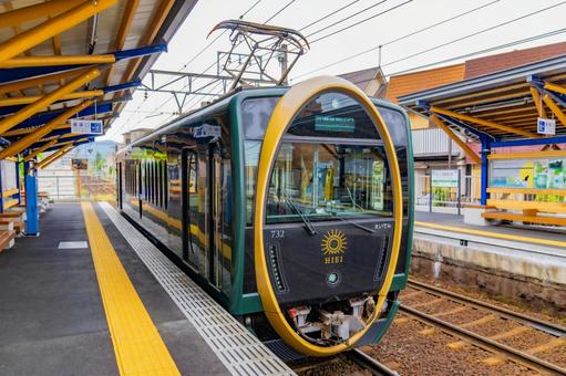 叡山電車　ひえい 叡山電車,ひえい,観光列車の写真素材