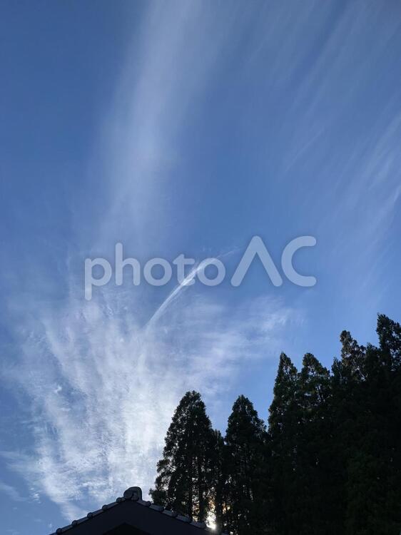 ある日の空模様 何人もありません,空,屋外での写真素材