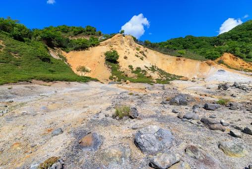 登別地獄谷 登別地獄谷 地獄谷,登別地獄谷,登別の写真素材