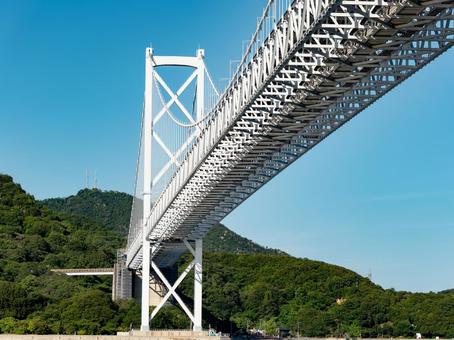 因島大橋 因島大橋,青空,尾道市の写真素材