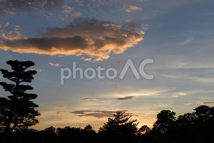 夕暮れの景色 日暮れ,暁,太陽の写真素材