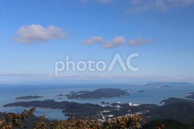 伊勢を見下ろす 伊勢市,三重県,伊勢志摩スカイラインの写真素材