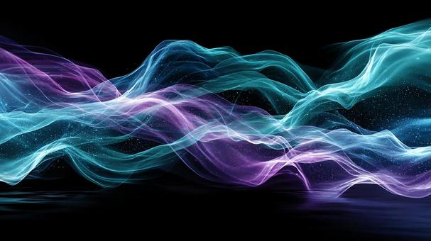 輝くプラズマの抽象的な波 輝くプラズマの抽象的な波の写真