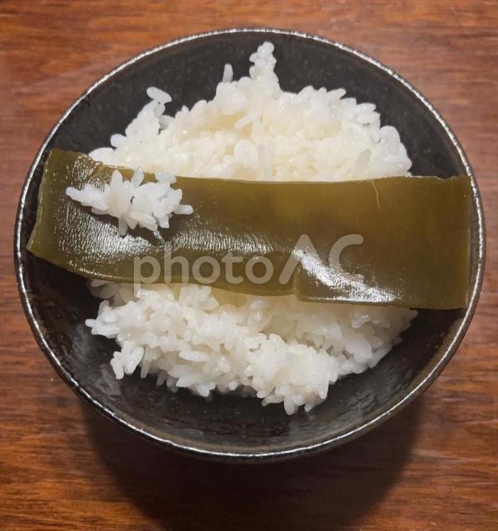 あきたこまち白米昆布ご飯の茶碗飯 茶碗飯,あきたこまち,ご飯の写真素材