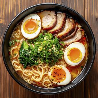 味噌ラーメン　AI生成画像の写真