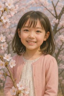 花見　子どもの写真