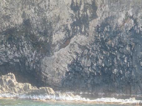 福井県の有名な観光地の東尋坊の恐竜岩 福井県の有名な観光地の東尋坊の恐竜岩の写真