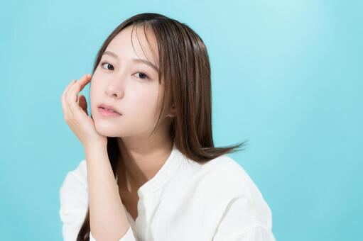 若い女性のポートレート 女性,若い,若い女性の写真素材
