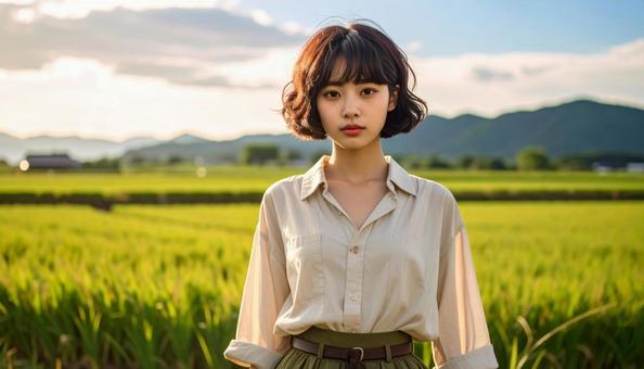 田んぼに来ましたの写真