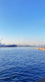 呉市の海と青空 コピースペース,海,青空の写真素材