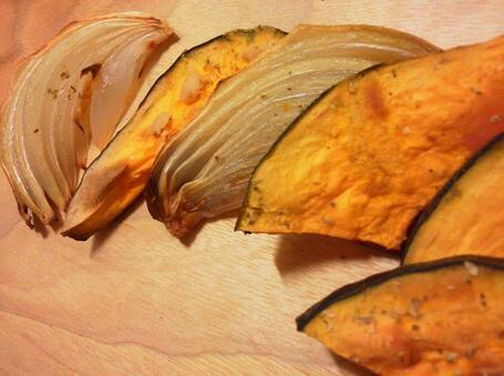 Photo, oven, baked, onion, 