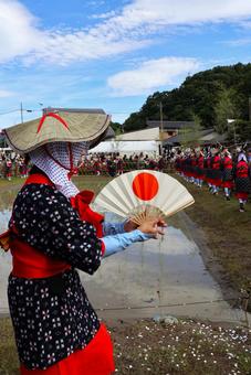 6月中旬の主基斎田お田植まつり斎田おどり 6月中旬の主基斎田お田植まつり斎田おどりの写真
