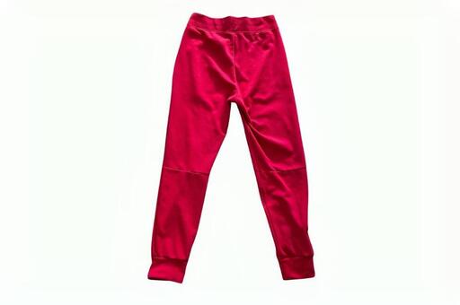 鮮やかな赤色のスウェットパンツ スウェットパンツ,ジョガーパンツ,ロングパンツの写真素材