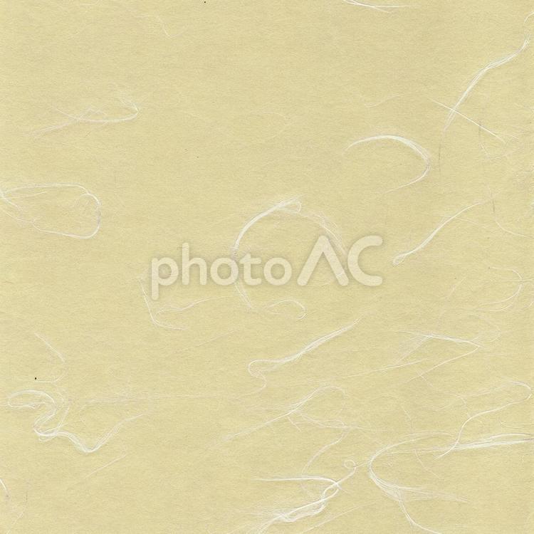 味のある和紙背景　クリーム色 和紙,模様,黄色の写真素材