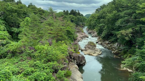 渓谷01 渓谷,川,清流の写真素材