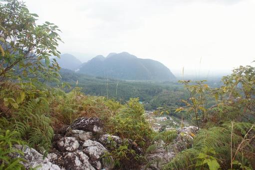 Photo, mountain top, rock, wood, 