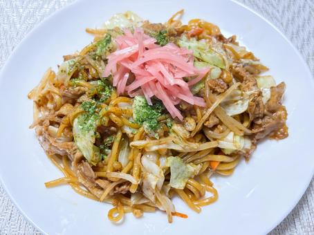 ソース焼きそば ソース焼きそば,焼きそば,ヤキソバの写真素材