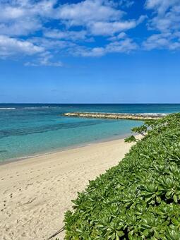 沖縄・やんばるの海 海,空,水平線の写真素材