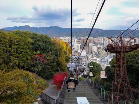 リフト リフト リフト,ロープウェー,大街道の写真素材