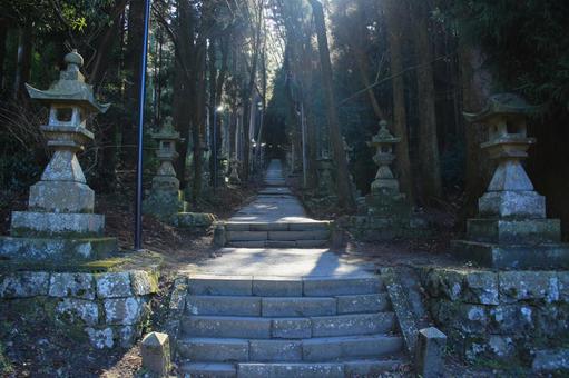 熊本県高森町 上色見熊野座神社 参道 熊本県高森町 上色見熊野座神社 参道の写真