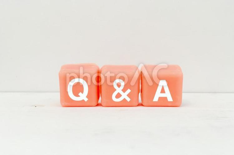 Q&Aのタイトル文字 q&a,faq,一問一答の写真素材