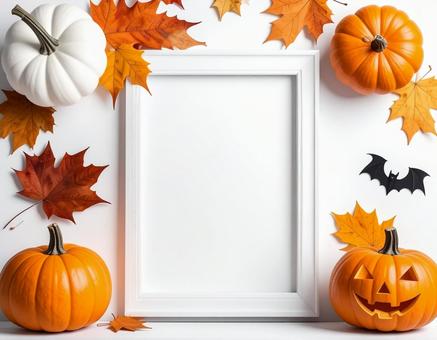 ハロウィンのフレーム ハロウィンのフレームの写真
