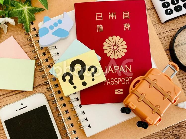 はじめての海外旅行 Q&A 質問,疑問,良くあるご質問の写真素材