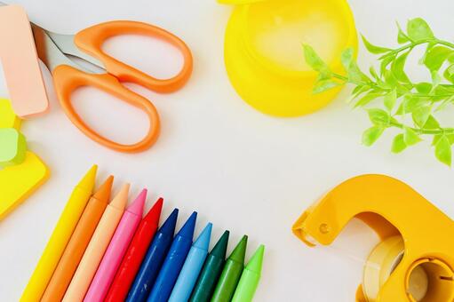 小学校や幼稚園の道具の準備 小学生,道具,準備の写真素材