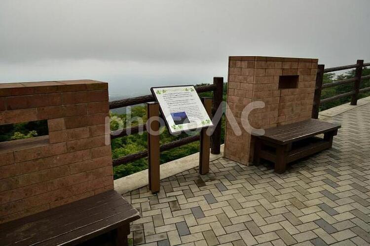 那須高原展望台 展望台,恋人の聖地,石像の写真素材