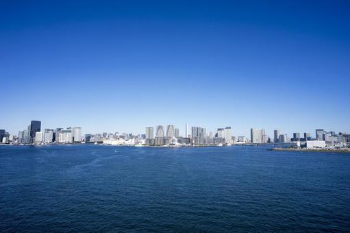 Scenery of the Tokyo Bay area seen from the Rainbow Bridge, JPG Scenery of the Tokyo Bay area seen from the Rainbow Bridge, tokyo, tokyo bay, tokyo harbor, JPG