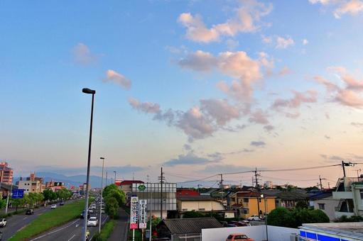 松山市郊外の町角風景 町並み,家並み,住宅地の写真素材