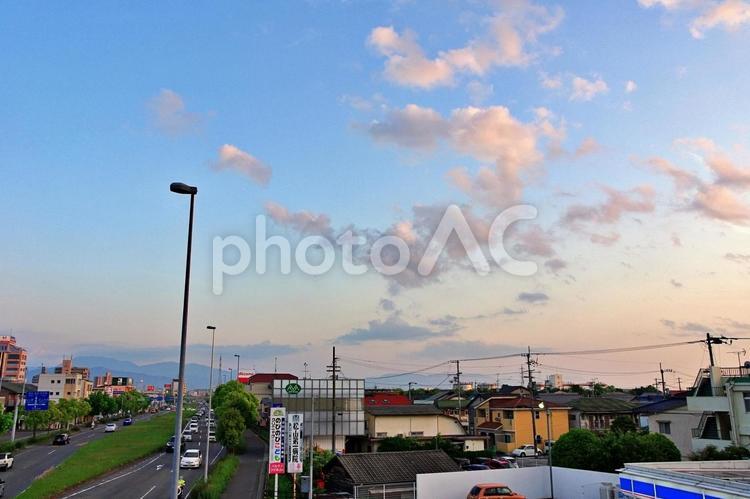 松山市郊外の町角風景 町並み,家並み,住宅地の写真素材