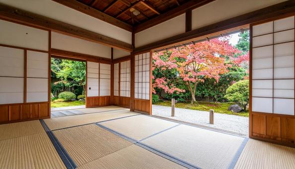 和風の広い部屋 和風の広い部屋の写真
