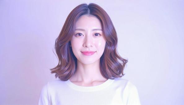 ヘアスタイルモデル：ワンレングスの写真