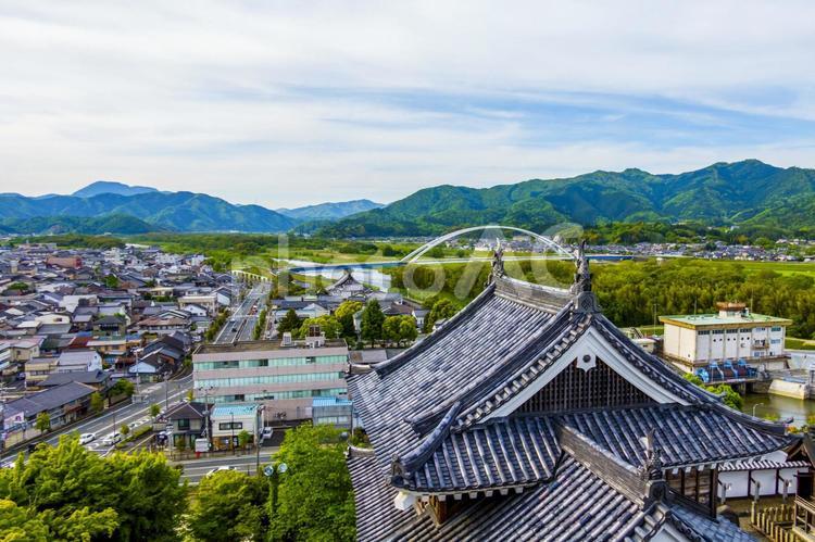 福知山城からの景色 京都,京都府,福知山の写真素材