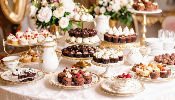 チョコレートデザートビュッフェの写真