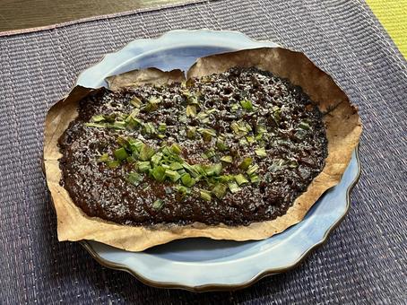 朴葉味噌 味噌,朴葉,枯れ葉の写真素材